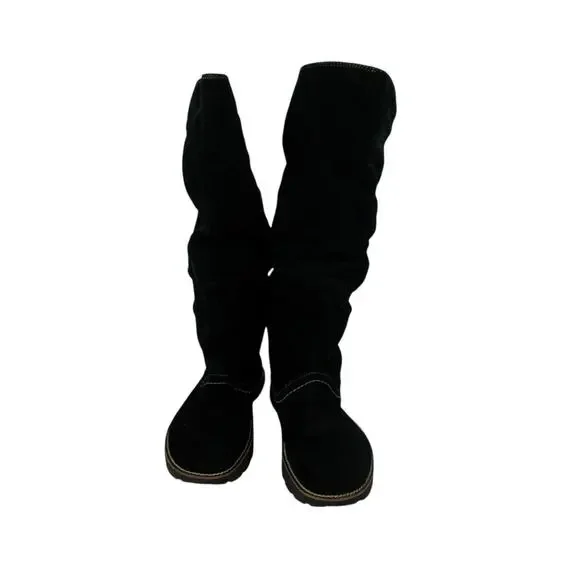 Earth Swank Kalso slouchy boots Leather Black Boots Size 7.5 - Picture 2 of 8